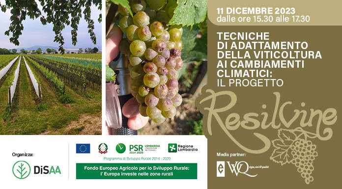Evento "Tecniche di adattamento della viticoltura ai cambiamenti climatici: il progetto ResilVine"